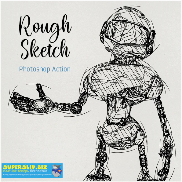 [Graphicriver] Rough Sketch Photoshop Action (2019_0.png